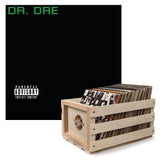 Crosley Record Storage Crate & DR. DRE 2001 -Vinyl Album Bundle