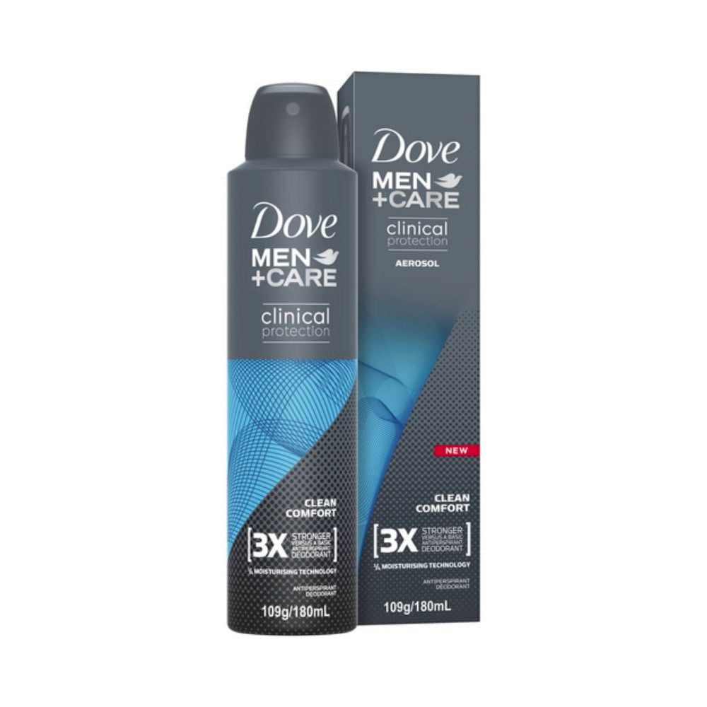 6 Pack x Dove Men + Care Clean Comfort Clinical Protection Antiperspirant Deodorant - 109g/180ml