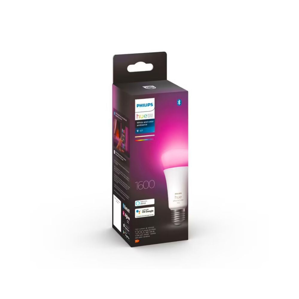 Philips Hue White and Colour Ambiance 15W A67 E27 Smart Light Bulb