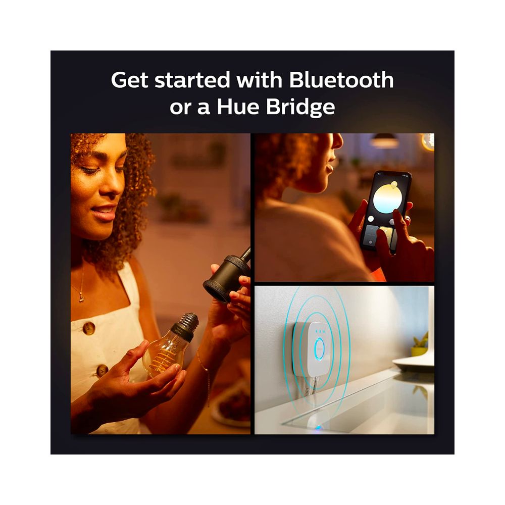 Philips Hue Vintage A60 Filament Smart Bulb E27 - White Ambiance