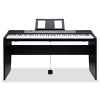 Karrera 88 Keys Electronic Keyboard Piano with Stand Black