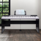 Karrera 88 Keys Electronic Keyboard Piano with Stand Silver