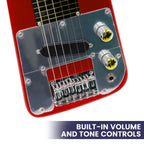 Karrera 6-String Steel Lap Guitar - Metallic Red