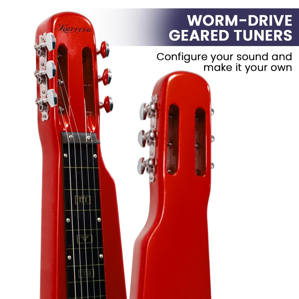 Karrera 6-String Steel Lap Guitar - Metallic Red