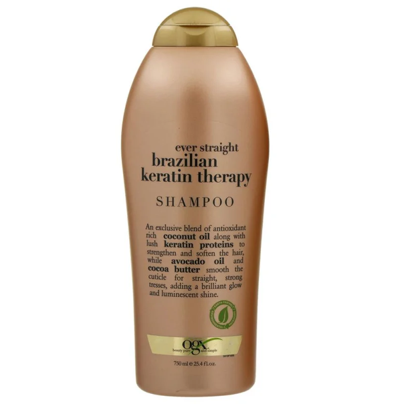 OGX Ever Straight Brazilian Keratin Therapy Shampoo 750mL