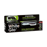 White Glo Charcoal Total Mouth Detox with Bonus Brush - 150g