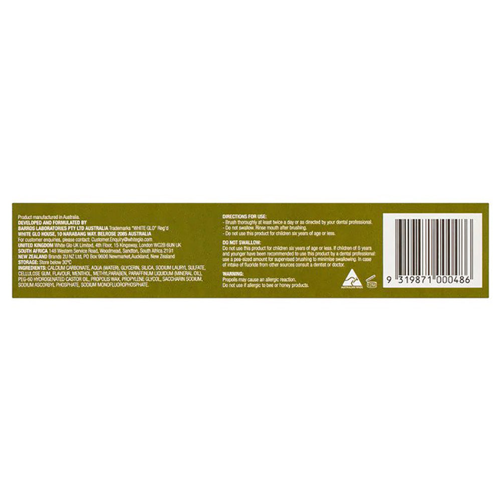 White Glo Natural Propolis + Vitamin C Toothpaste - 120g