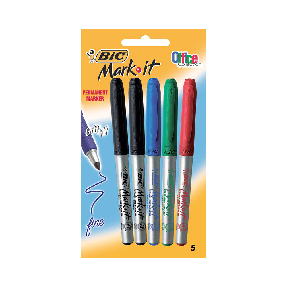 3 Pack x Bic Mark It Office Markers 5pc
