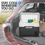 Kolner 40L Portable Fridge Cooler Freezer Camping Refrigerator Black