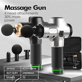 Electric Massage Gun With 4 Heads Percussion