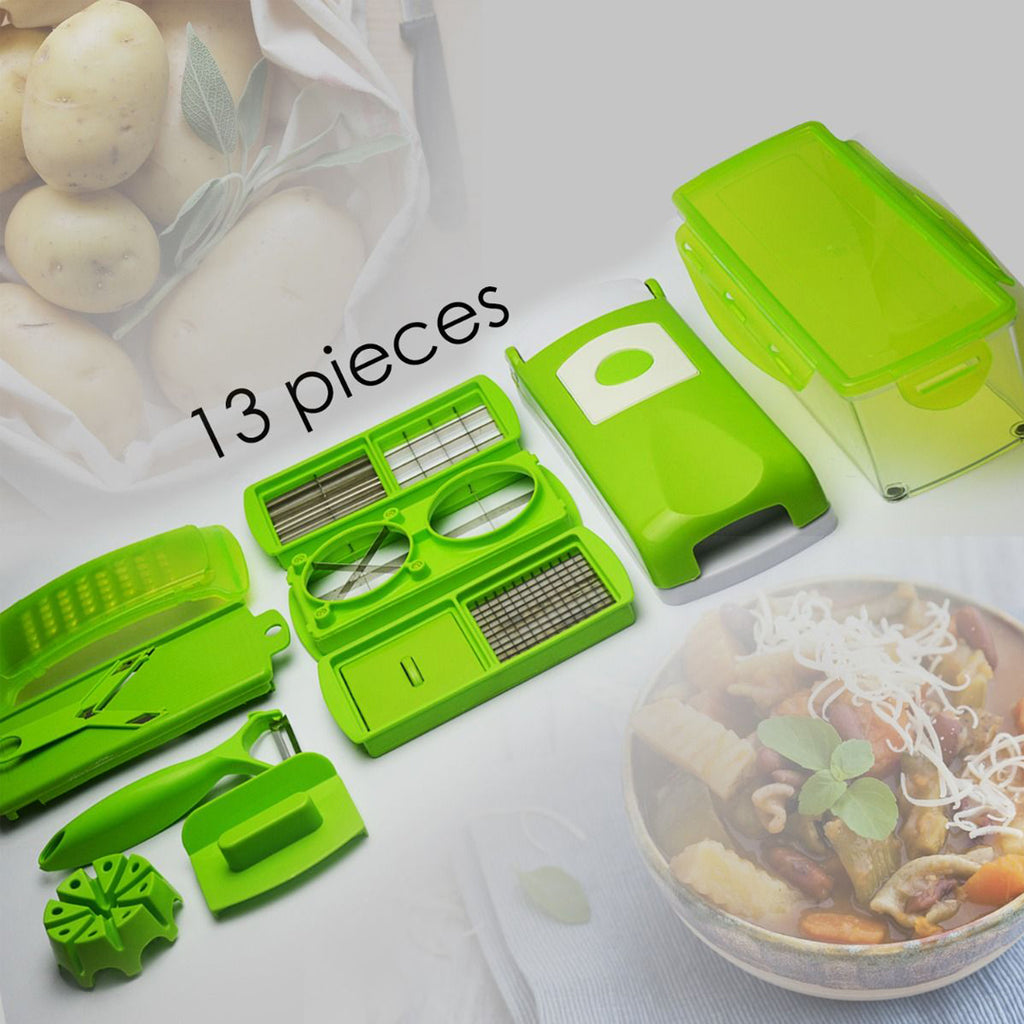 Vegetable & Fruit Slicer Dicer 13pc (With Bonus Peeler)