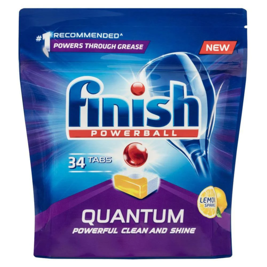2 x Finish Powerball Quantum Dishwasher Tablets Lemon 34 pack