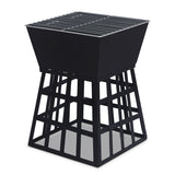 Wallaroo Outdoor Fire Pit for BBQ, Grilling, Cooking, Camping- Portable Brazier with Reversible