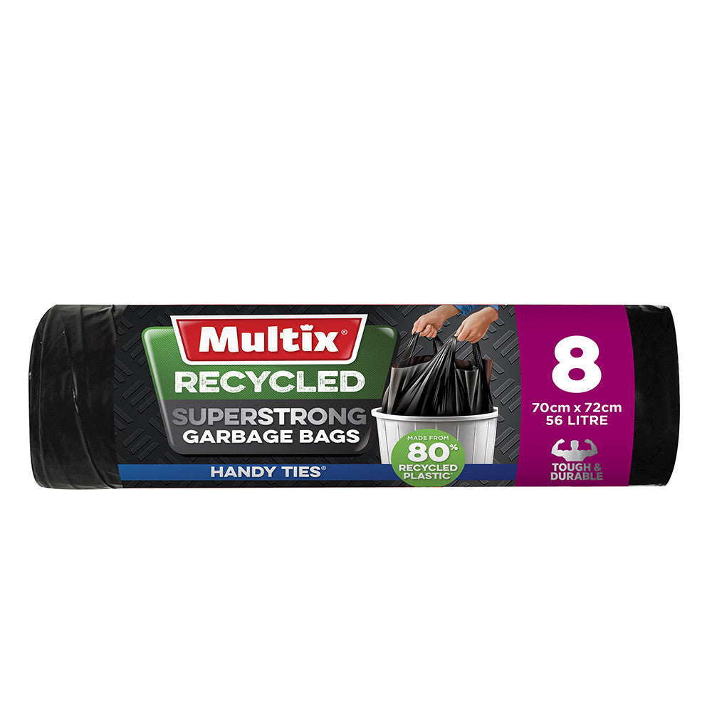 Multix Recycled Garbage Bag Super Strong - 8 Pack