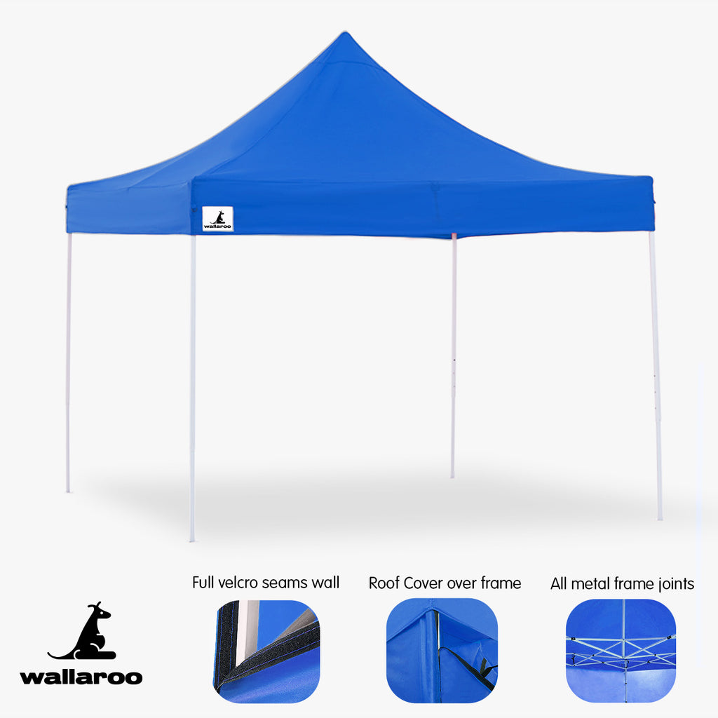 Wallaroo Gazebo Tent Marquee 3x4.5m PopUp Outdoor Black