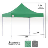 Gazebo Tent Marquee 3x3 PopUp Outdoor Wallaroo - Green