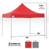 Gazebo Tent Marquee 3x3 PopUp Outdoor Wallaroo Red