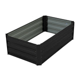 Wallaroo Garden Bed 100 x 60 x 30cm Galvanized Steel - Black