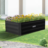 Wallaroo Garden Bed 100 x 60 x 30cm Galvanized Steel - Black