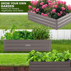 Wallaroo Garden Bed 120 x 60 x 30cm Galvanized Steel - Grey