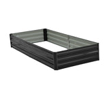Wallaroo Garden Bed 210 x 90 x 30cm Galvanized Steel - Black