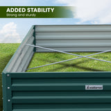 Wallaroo Garden Bed 240 x 120 x 30cm Galvanized Steel - Green