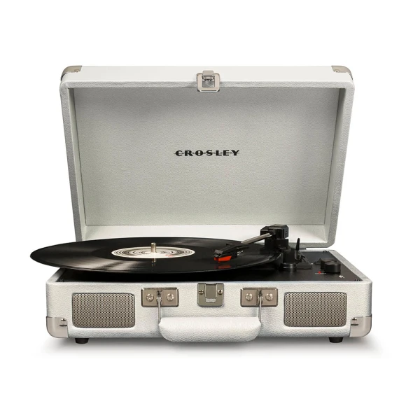 Crosley Cruiser Deluxe Vintage 3-Speed Portable Turntable + Free Record Storage Crate