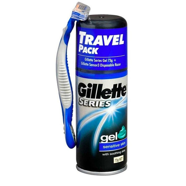 Gillette Series Mini Gel and Gillette Sensor 3 Disposable Razor ...