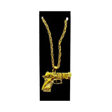 Gold 2PAC Gun Necklace