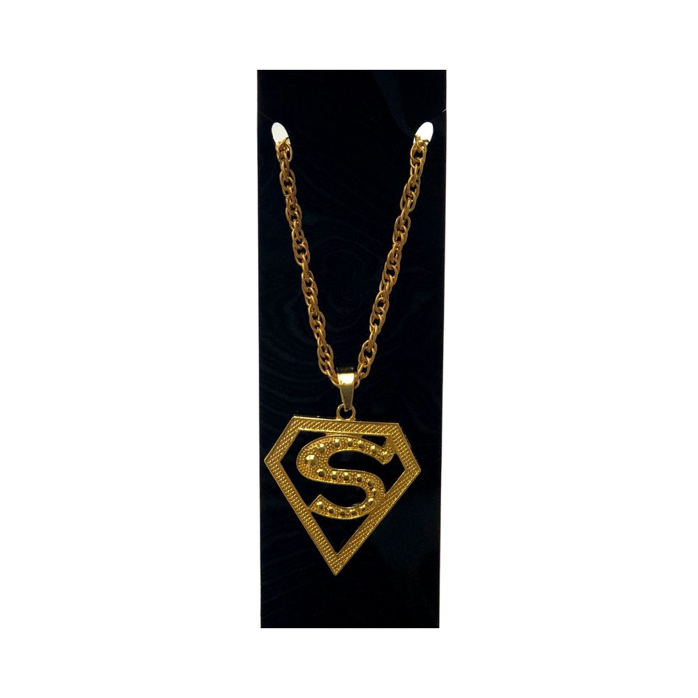 Gold Superman Pendant Necklace