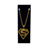 Gold Superman Pendant Necklace