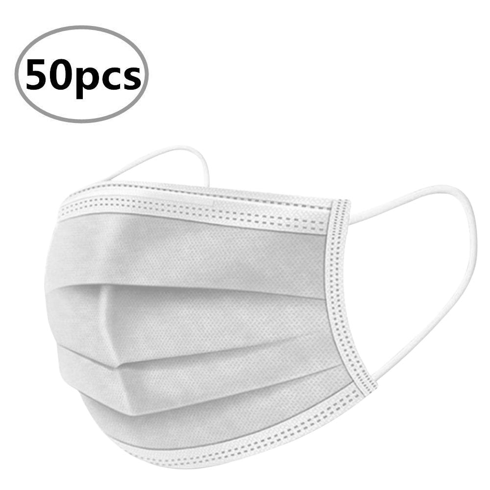 Grey Disposable Face Masks - 50 Pack