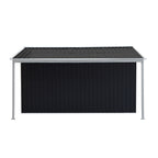 Wallaroo 10x8ft Zinc Steel Garden Shed with Open Storage - Black