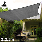 Wallaroo Outdoor Sun Shade Sail Canopy Grey Rectangle 2 x 2.5M