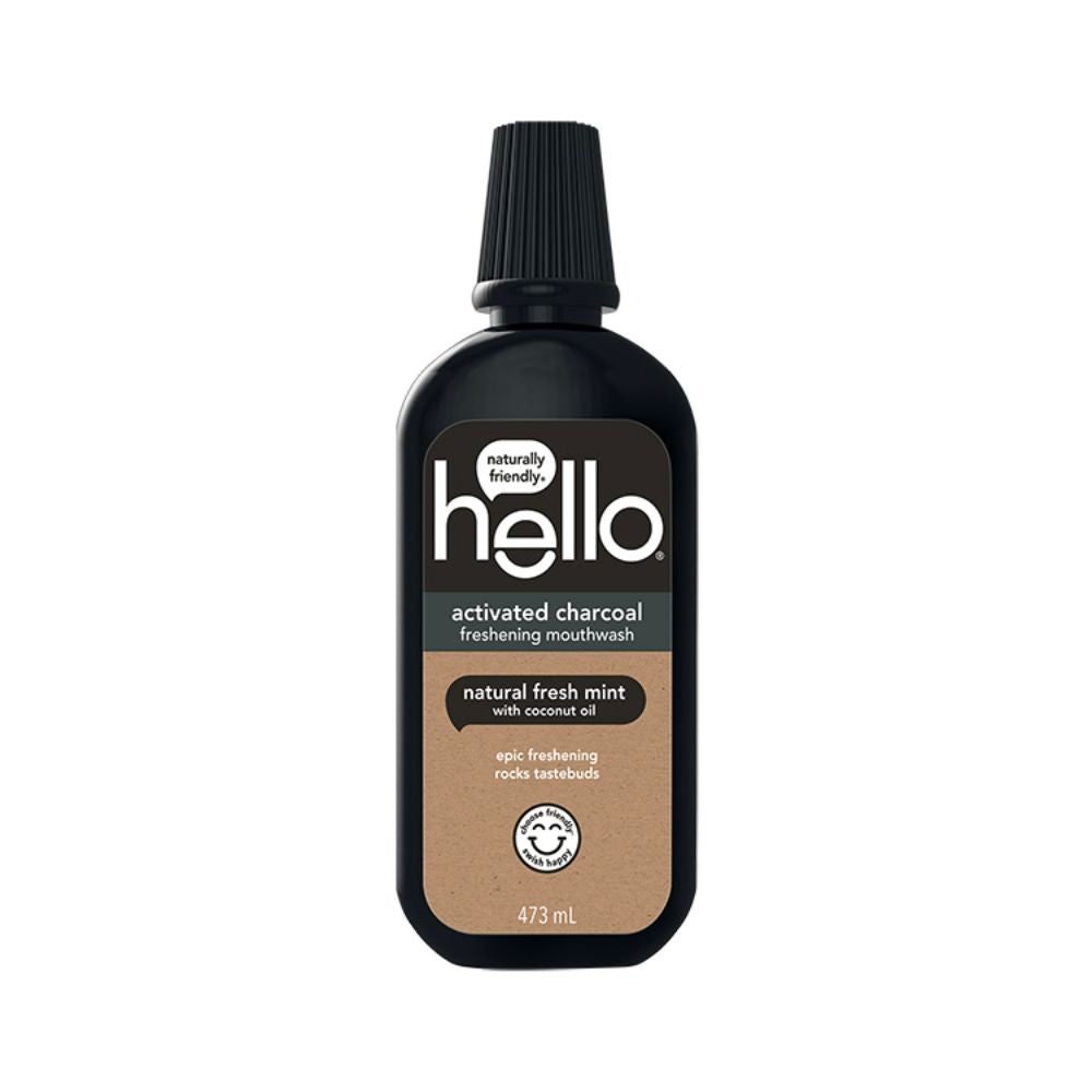 Hello Activated Charcoal Mouthwash - 473ml