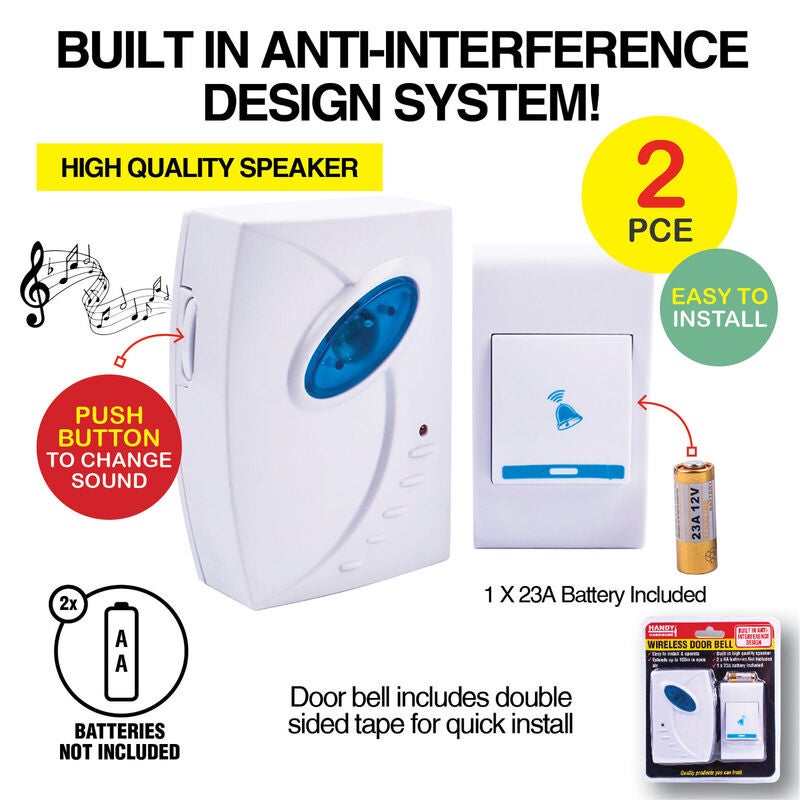 Wireless Door Bell With Digital Remote - 36 Different Melodies