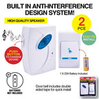 Wireless Door Bell With Digital Remote - 36 Different Melodies