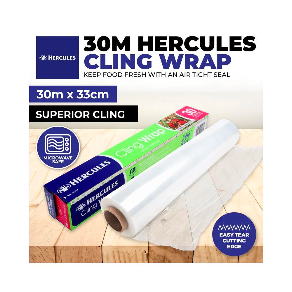 4 Pack x Hercules Cling Wrap 30m x 33cm