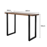 High Bar Table Industrial Pub Table Solid Wood Kitchen Cafe Office