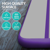 5m x 1m Air Track Inflatable Tumbling Mat Gymnastics - Purple Grey