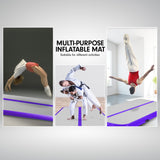 5m x 1m Air Track Inflatable Tumbling Mat Gymnastics - Purple Grey