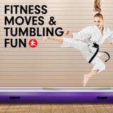 5m x 1m Air Track Inflatable Tumbling Mat Gymnastics - Purple Grey