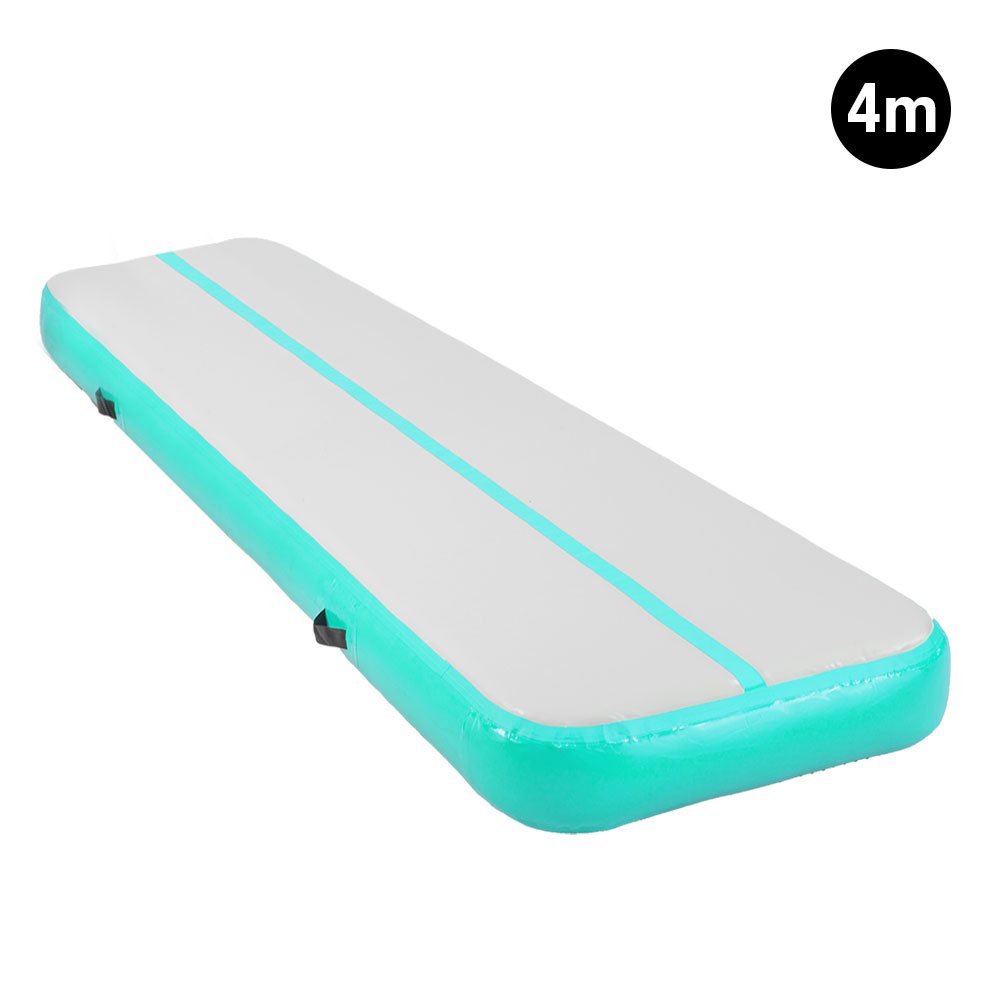 4m x 1m Air Track Inflatable Gymnastics Tumbling Mat - Green
