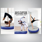 1m Air Track Spot Round Inflatable Gymnastics Tumbling Mat Pump Dark Blue