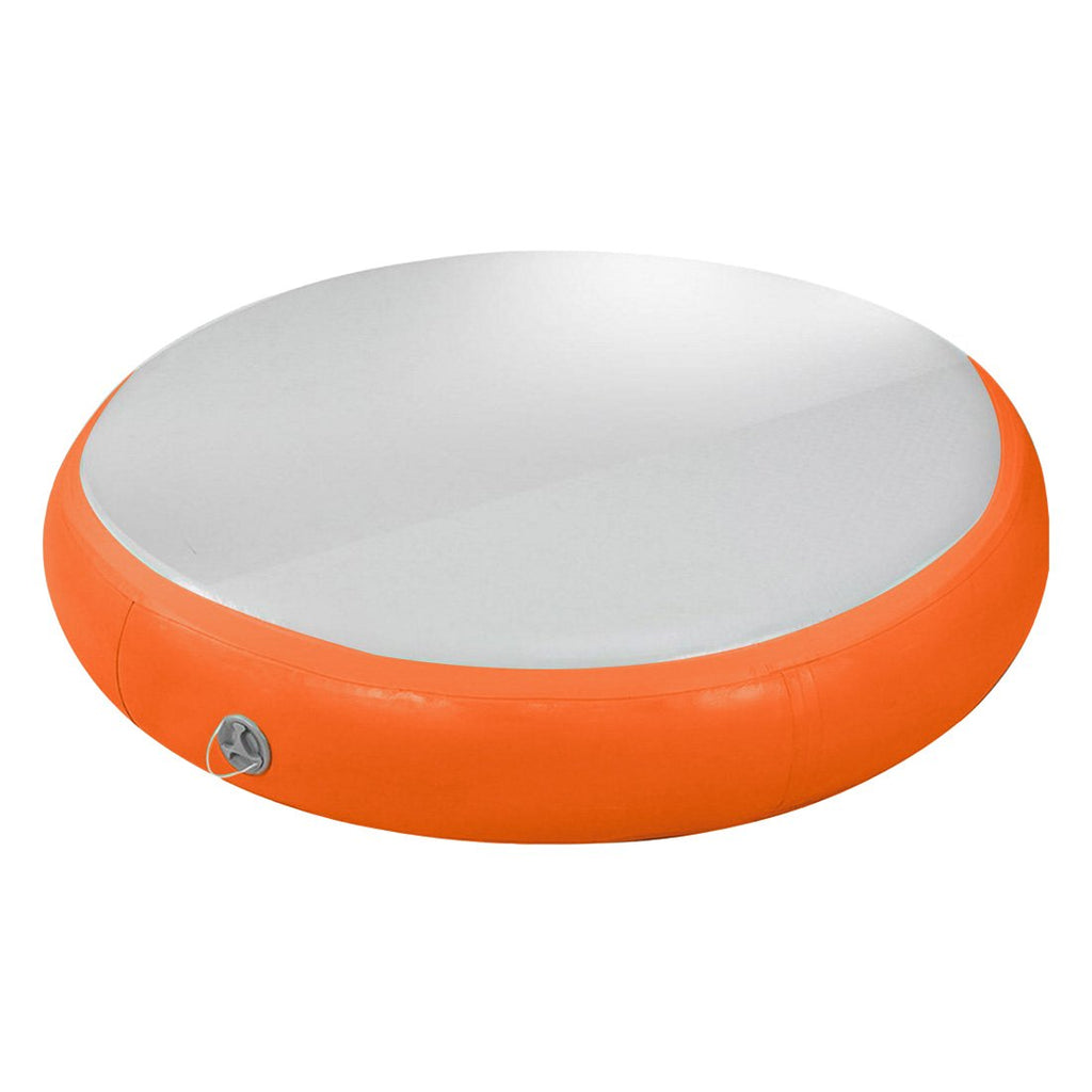 1m Air Track Spot Round Inflatable Gymnastics Tumbling Mat Pump Orange