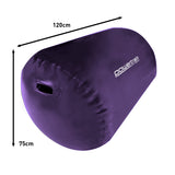 Inflatable Air Exercise Roller Gymnastics Gym Barrel 120 x 75cm Purple