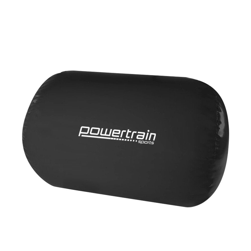 Inflatable Gymnastics Air Barrel Exercise Roller 120cm x 75cm - Black