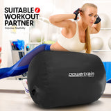 Inflatable Gymnastics Air Barrel Exercise Roller 120cm x 75cm - Black