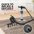 Inflatable Gymnastics Air Barrel Exercise Roller 120cm x 75cm - Black