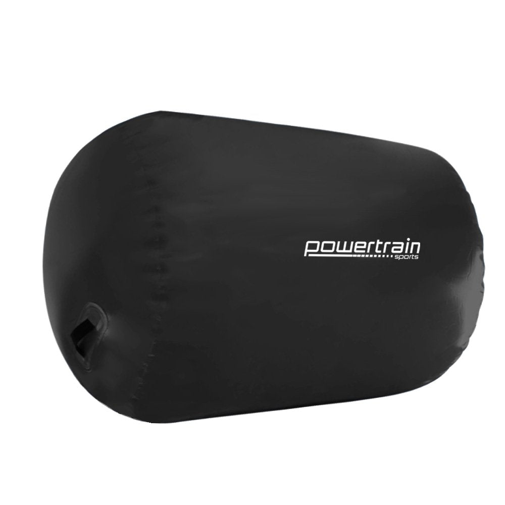 Inflatable Gymnastics Air Barrel Exercise Roller 120cm x 75cm - Black